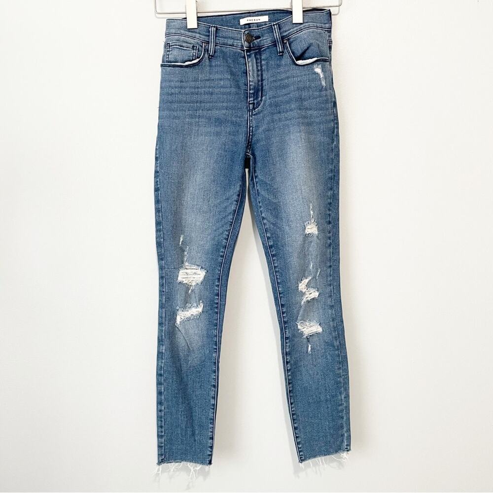 Pacsun high rise jegging jeans blue ripped denim distressed size 26